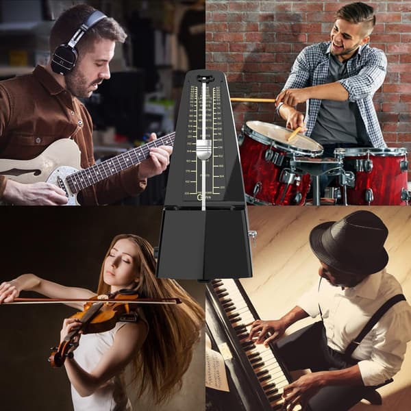 Mekanisk metronom piano gitarr fiol trummor högt ljud