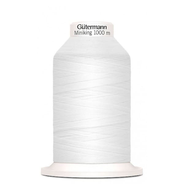 Gutermann Miniking Overlocker Tråd 1000m 800 Vit - styck