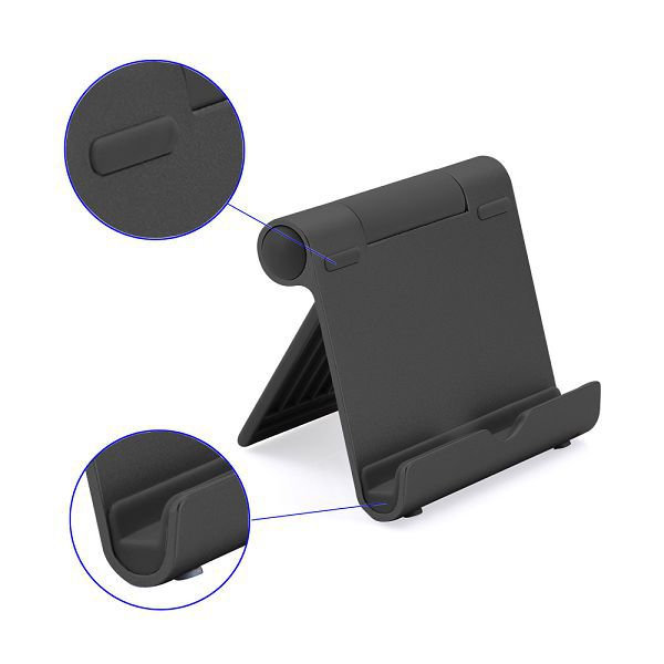Stativ for smarttelefoner, nettbrett, svart