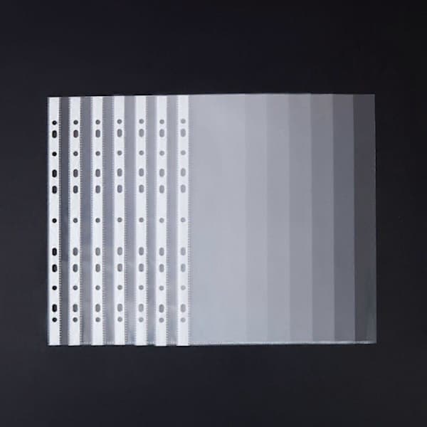 50 Arkfickor 21,6 x 27,9 cm Klar Sida Ring Plastficka Pärm Säkert Papper (LGL)