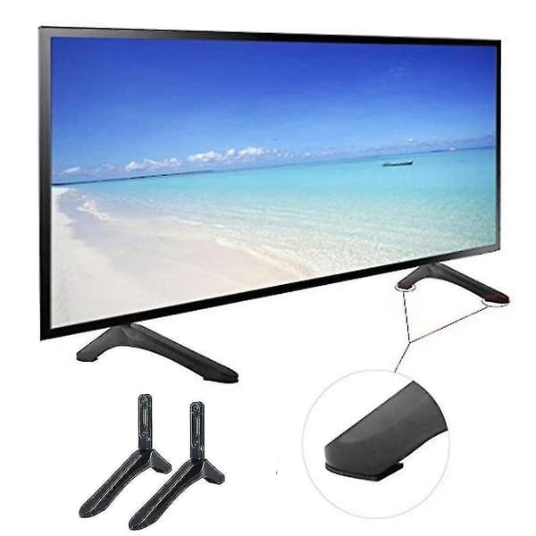 Universal Svart TV-Stativ Basfäste Hållare för 32-65 Tums LCD-TV