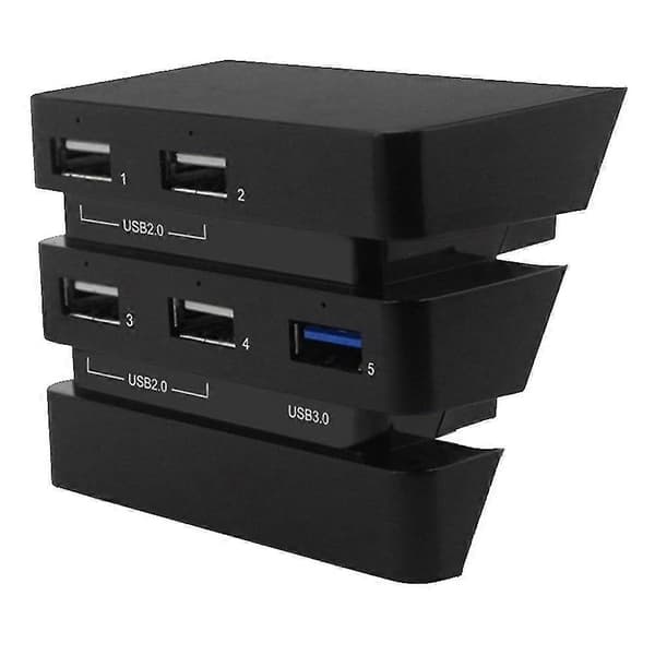Usb Hub Förlängd 3.0 Hög Hastighet & Fyra 2.0 Usb Portar Expansionshubb För Playstation 4 Pro Gaming Con