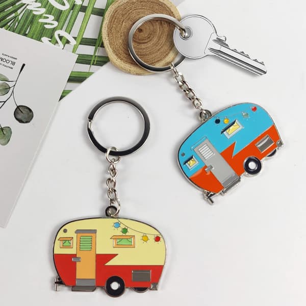 Happy RV Campingvogn Nøglering Campingvogn Nøglering Par Nøglering Sæt Camping