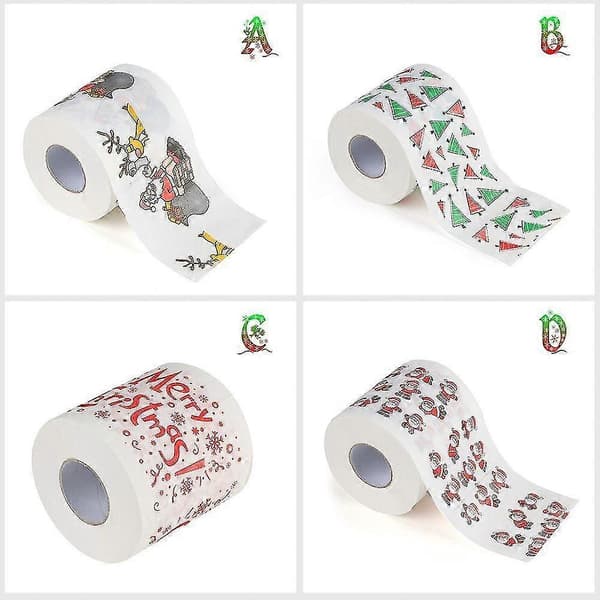 Jouluaiheinen WC-paperi - 3 kerrosta. 150 arkkia