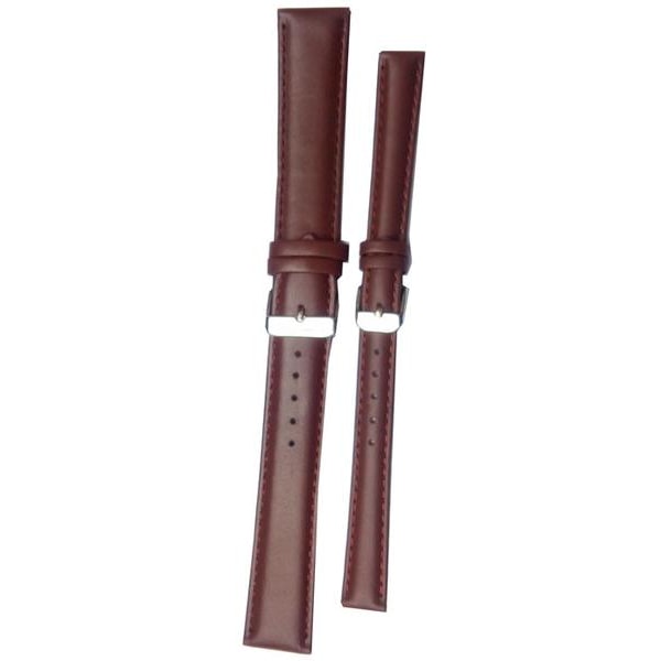 Vadderat läderband 12/14/16/18/20/22/24 mm DarkBrown 22 mm