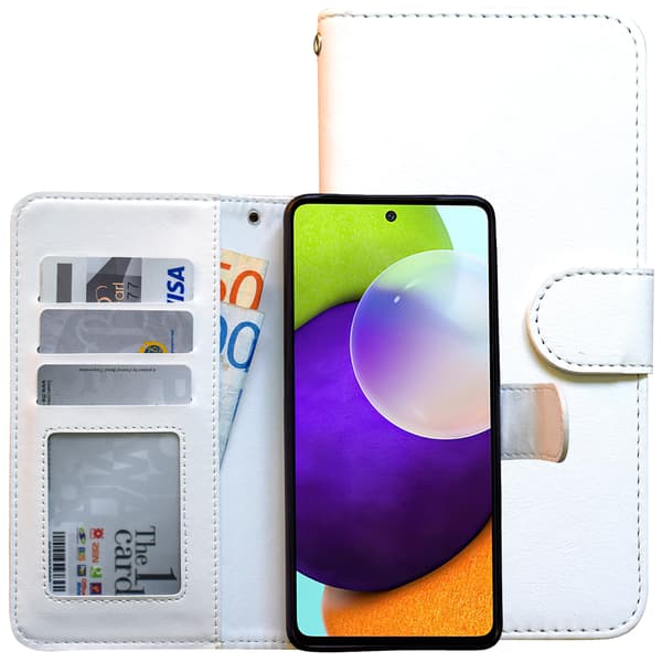 Galaxy A13 4G, Skinnveske, Beskyttelse, Hvit Vit