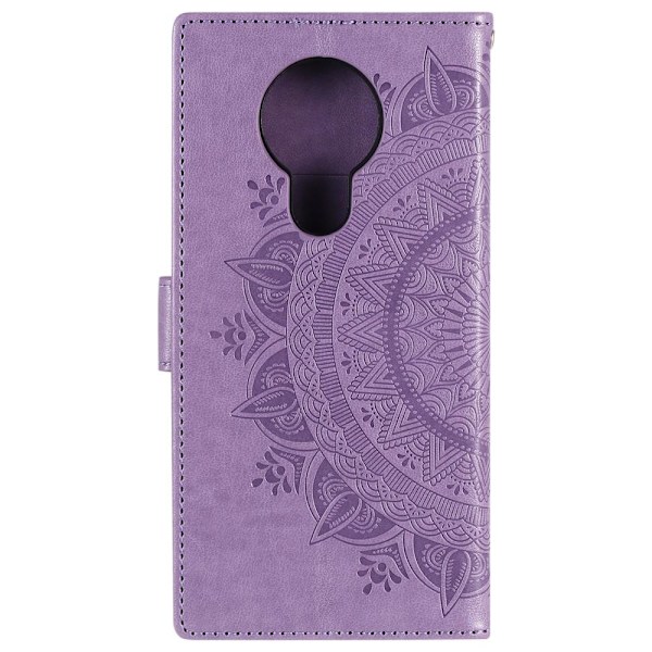 Nokia 3.4 - Mandala Läder Fodral - Lila Purple Lila