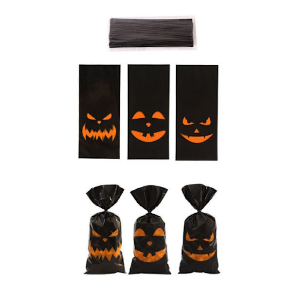 Halloween Godispåsar Snacks Påse ORANGE orange black