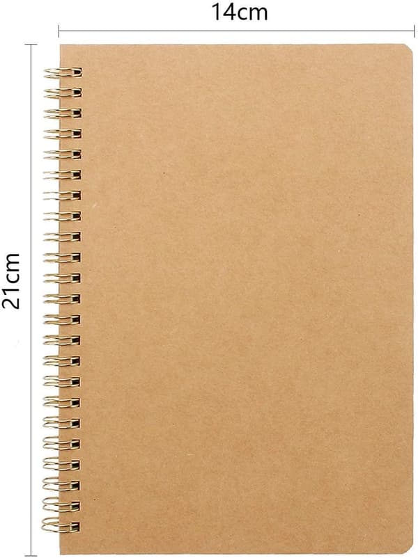 A5 Klassiske Notesbøger 4-pak med Dobbelt Spiralbinding, Notesblok N