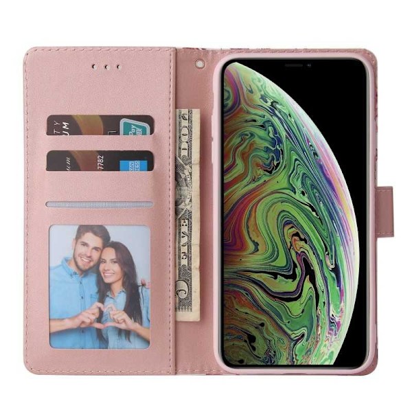 iPhone X / XS Trendigt Plånboksfodral Sparkle 4-FACK Rosa