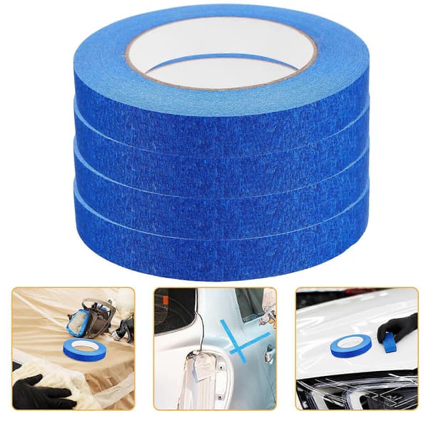 4 ruller malertape blå papirtape 50m kunstner tegnetape til maling håndværk