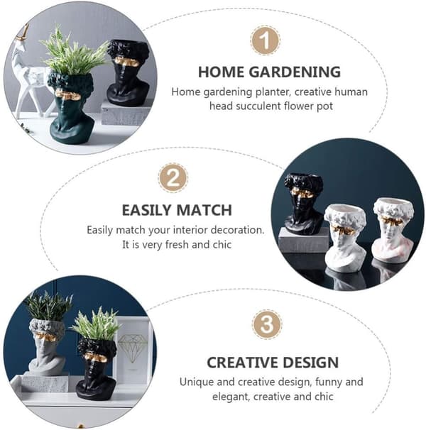 Keramiske blomsterpotter Greske statuer Ornamenter Kreative blomsterpotter