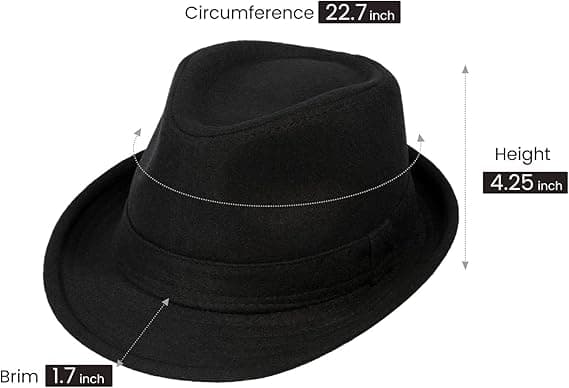 1 kpl unisex ajaton klassinen Manhattan-fedora-hattu