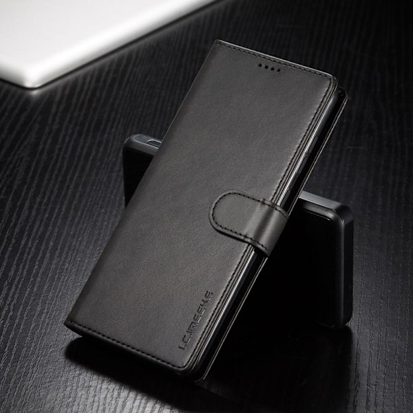 Samsung Galaxy A52 / A52s - LC.IMEEKE Läder Fodral - Svart Black Svart
