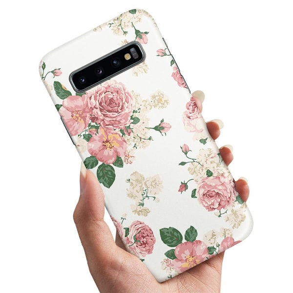 Samsung Galaxy S10 - Skal/Mobilskal Retro Blommor