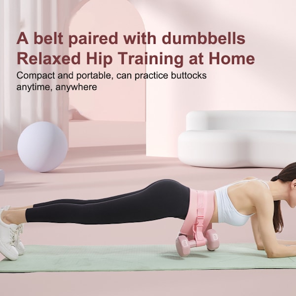 Hip Thrust bältesdyna för hantlar Vikter Squats Glute Bridges Black