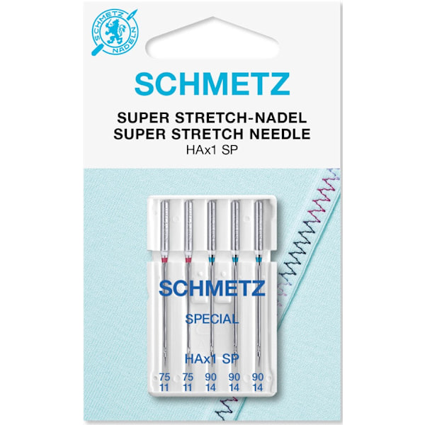 SUPER- Stretchnål - 5st 2st x 75/11 + 3st x 90/14
