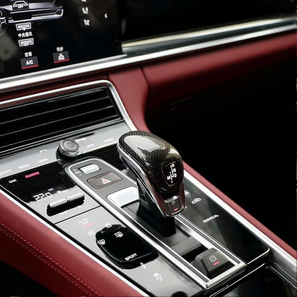 Bilinteriør Kulfiber Gearskifteknop Cover Passer til Panamera 971 2017-2020