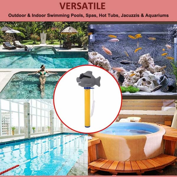 1 stk. flydende pooltermometer, tegneserie krokodilleformet termometer