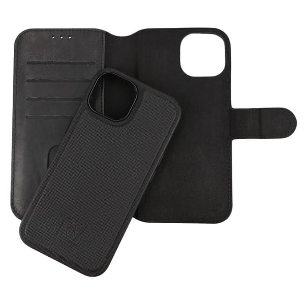 iPhone 15 Lommebokdeksel Magnet Rvelon - Svart
