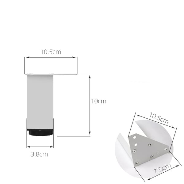 Set om 4, möbelben, skruvar ingår, DIY ben i aluminiumlegering
