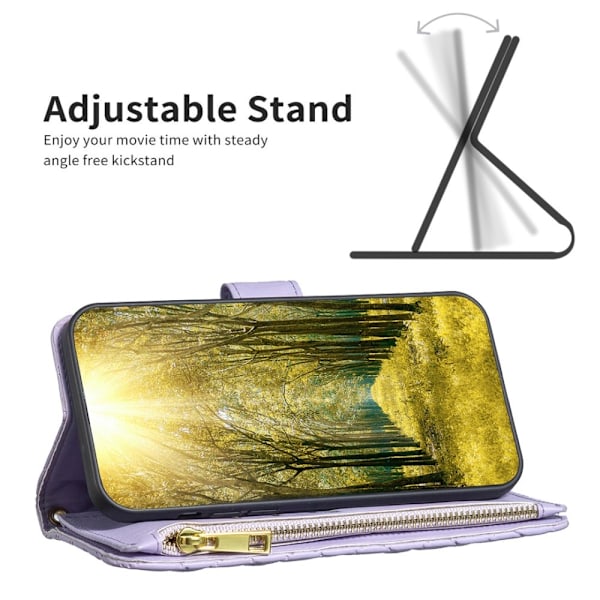 Samsung Galaxy S24 Fodral Diamond Multifunktionell Lila