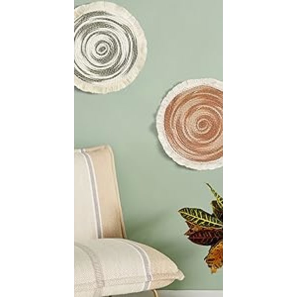 Rund Boho Makramé Tapestry, Utsökt Väggkonst För En Stilfull Touch I Ditt Hem, Tillverkad Med Kärlek Av Skickliga Hantverkare (Set Om 3)