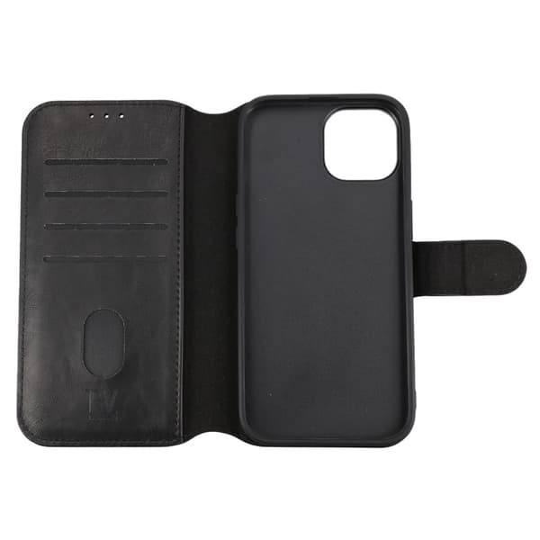 iPhone 15 Lommebokdeksel Magnet Rvelon - Svart