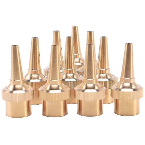 10 stk. 1/2 tomme Dn15 messing jet lige justerbare springvand vand spraydyser pool dyser have (haoyi)
