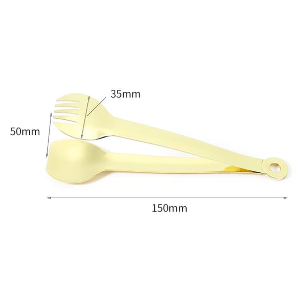 5 set guldpläterade små serveringstänger – mini aptitretaretänger av rostfritt stål, 15 cm, guld