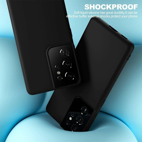 Samsung Galaxy S21 Ultra 5G - Silicon TPU Mjuk Skal - Svart Svart