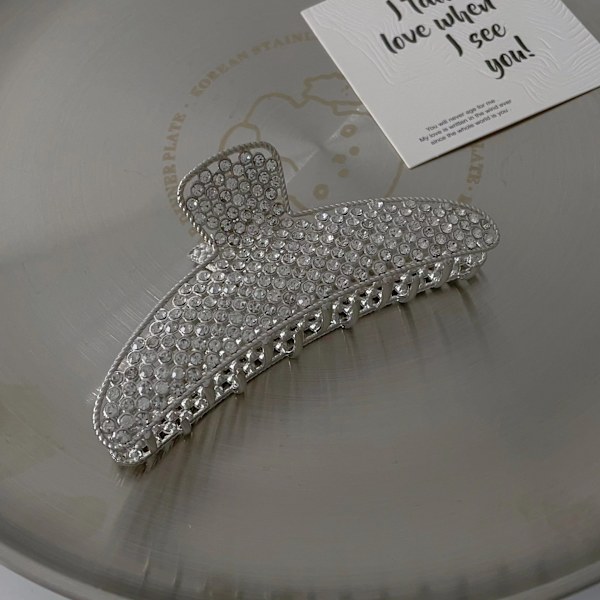Pärlhårklämma - Silver, delikat design, hårklämma