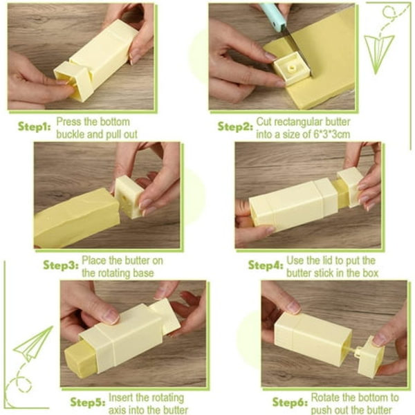 4 stk. smørpindholder smørpålægsdispenser majssmør