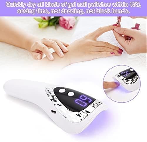 Mini nagellampa UV LED-ljus bärbar, LCD-display