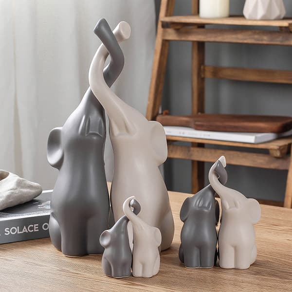 Elefantälskare - Set om 2 - Höjd: 15cm