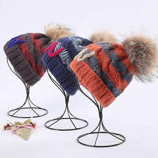 2 stk. parykkstativ metall hatt hylleholder display cap lagringshylle solid og oppreist rund base for Ho