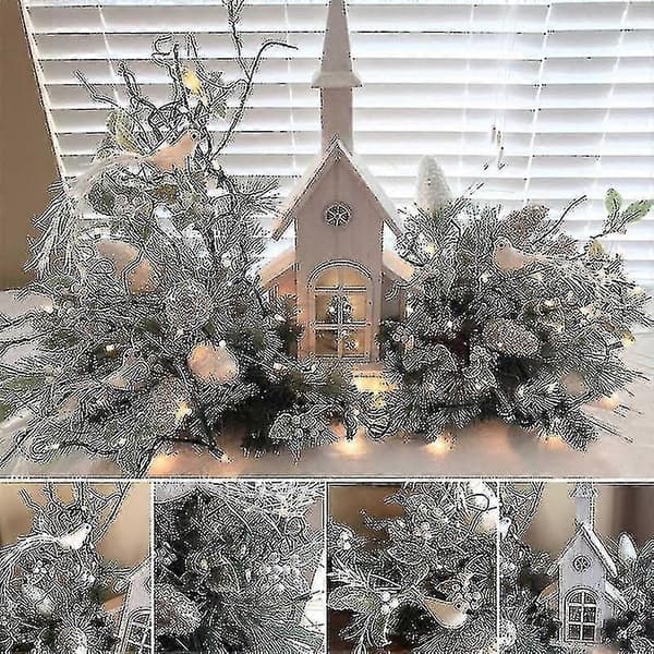 Bjørk Pinec Midtpunkt Julebord Dekor Vinter Hjem Dekor Festival Ornament