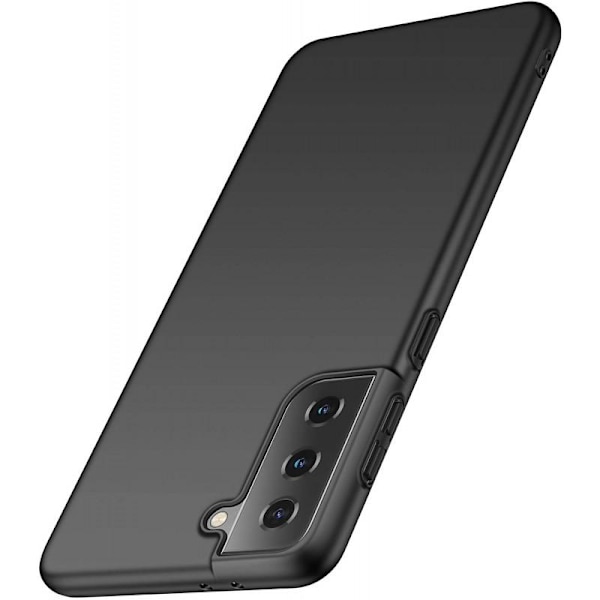 Samsung S21 Plus Ultratunn Gummibelagd Mattsvart Skal Basic® V2 Svart