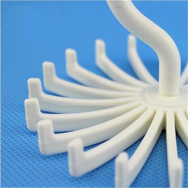 4-pack Multifunktionell Slipsförvaring, 20 Pinnar, Roterande Bältes- och Scarfhängare