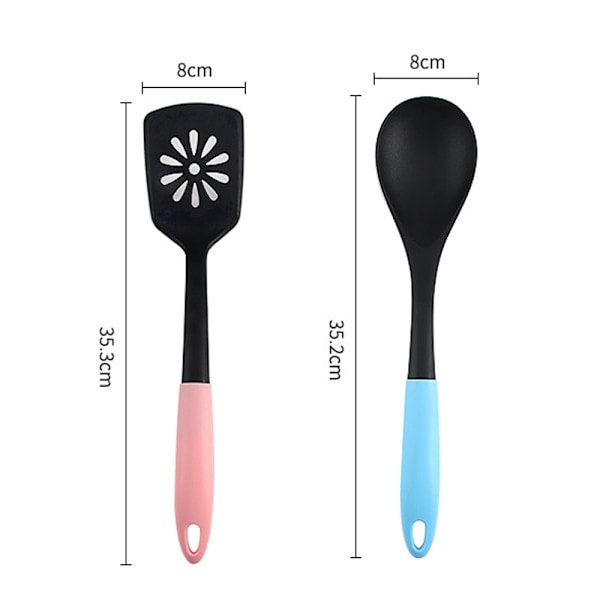 Nylonspisebestick non-stick stekspade sked tät mer