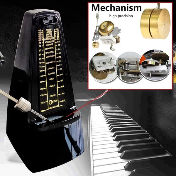 Mekanisk metronom piano gitarr fiol trummor högt ljud