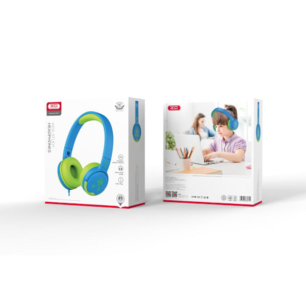 Professionella Wired Kvalitetsljud barn Hörlurar - blå grön MultiColor