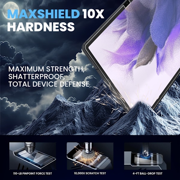 3-Pack Samsung Tab S7 FE Skärmskydd - Härdat Glas 9H - Super kvalitet 3D