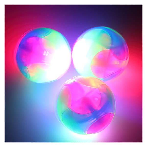 Hund LED-ball Hundeleke Interaktiv Sprettende Lysball med Elastikk