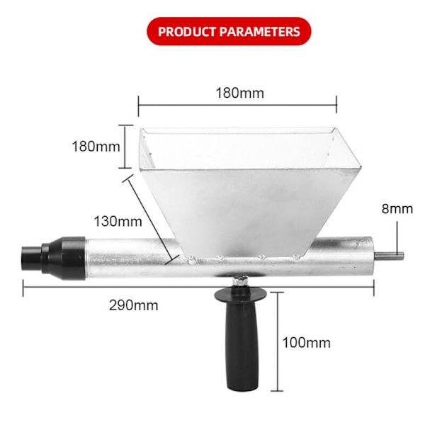 Bärbar Cementinjekteringsmaskin, Effektiv och Bekväm Handhållen Design för Sömlöst Murverk, Inkluderar Trattdesign för Snabbt Material
