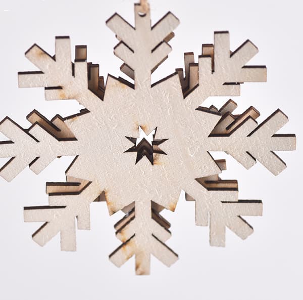 Uferdig DIY Tre Snøfnugg Ornament Tre Snøfnugg Hul