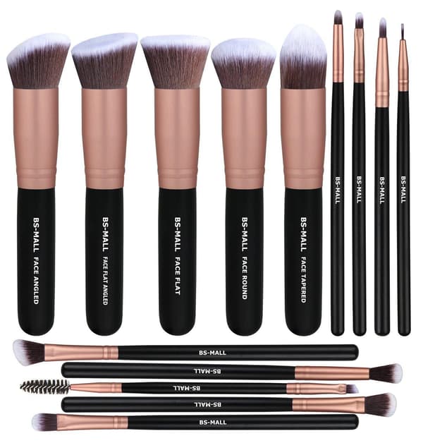 BS01 - BS-MALL 14 stk. eksklusive make-up/makeup børster af bedste kvalitet