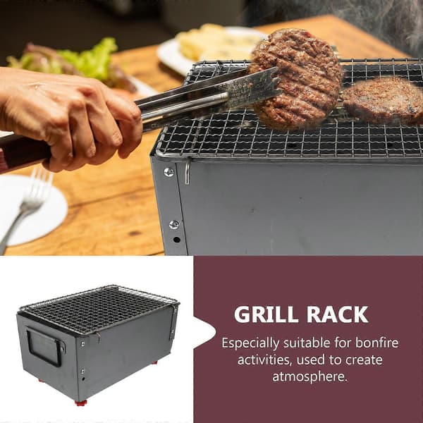 Grill i järnlegering, förtjockad utomhusgrill, utomhus campingkamin