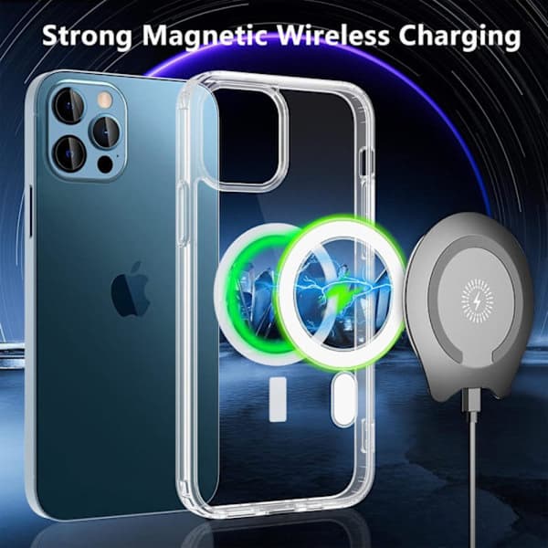 Suitable for iPhone 13 Pro Max Transparent Phone Case with Strong Magnetic Shockproof Ultra-Thin Mobile Phone Case iPhone 13promax