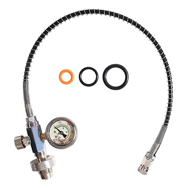 Uppgradera 24 tum Hpa tankstation Laddningsadapter Adapter från Scuba Tank W/din 232/300bar kontakt